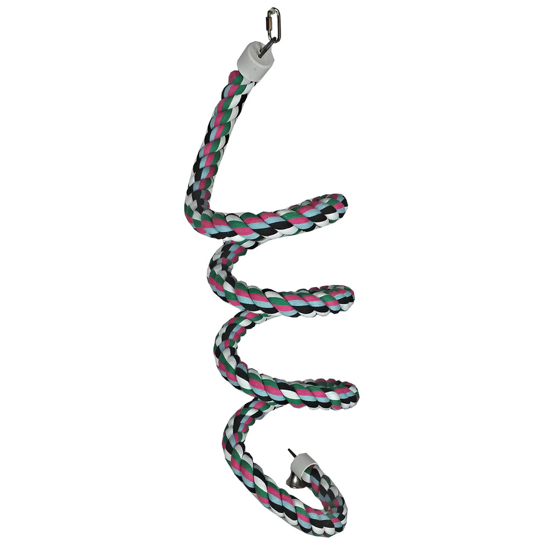 A&E Cage Company Extra Large Cotton Rope Boing with Bell - Parrot Perch Swing #HB556