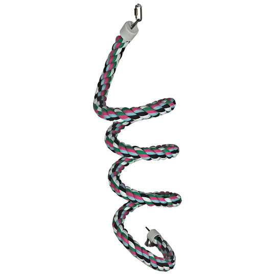 A&E Cage Company Extra Large Cotton Rope Boing with Bell - Parrot Perch Swing #HB556