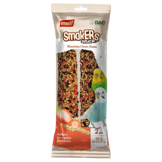 VitaPol Parakeet Smakers Treat Sticks - Strawberry - Twin Pack