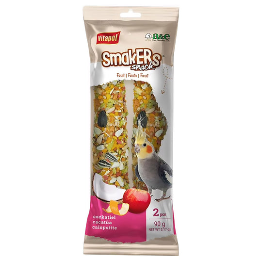 VitaPol Cockatiel Smakers Treat Sticks - Fruit - Twin Pack