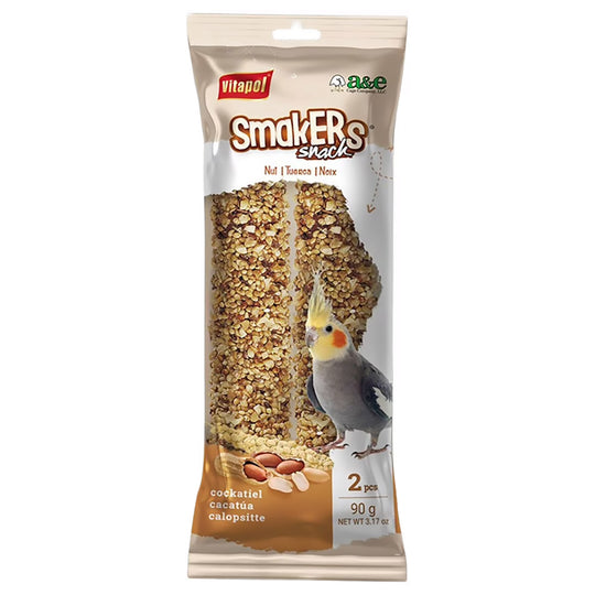 VitaPol Cockatiel Smakers Treat Sticks - Nut - Twin Pack