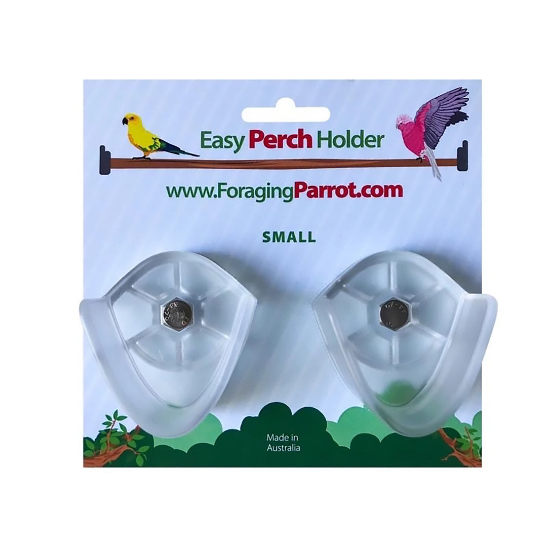 Foraging Parrot Easy Perch Holder Small - Perch-Holding Brackets for Bird Cages