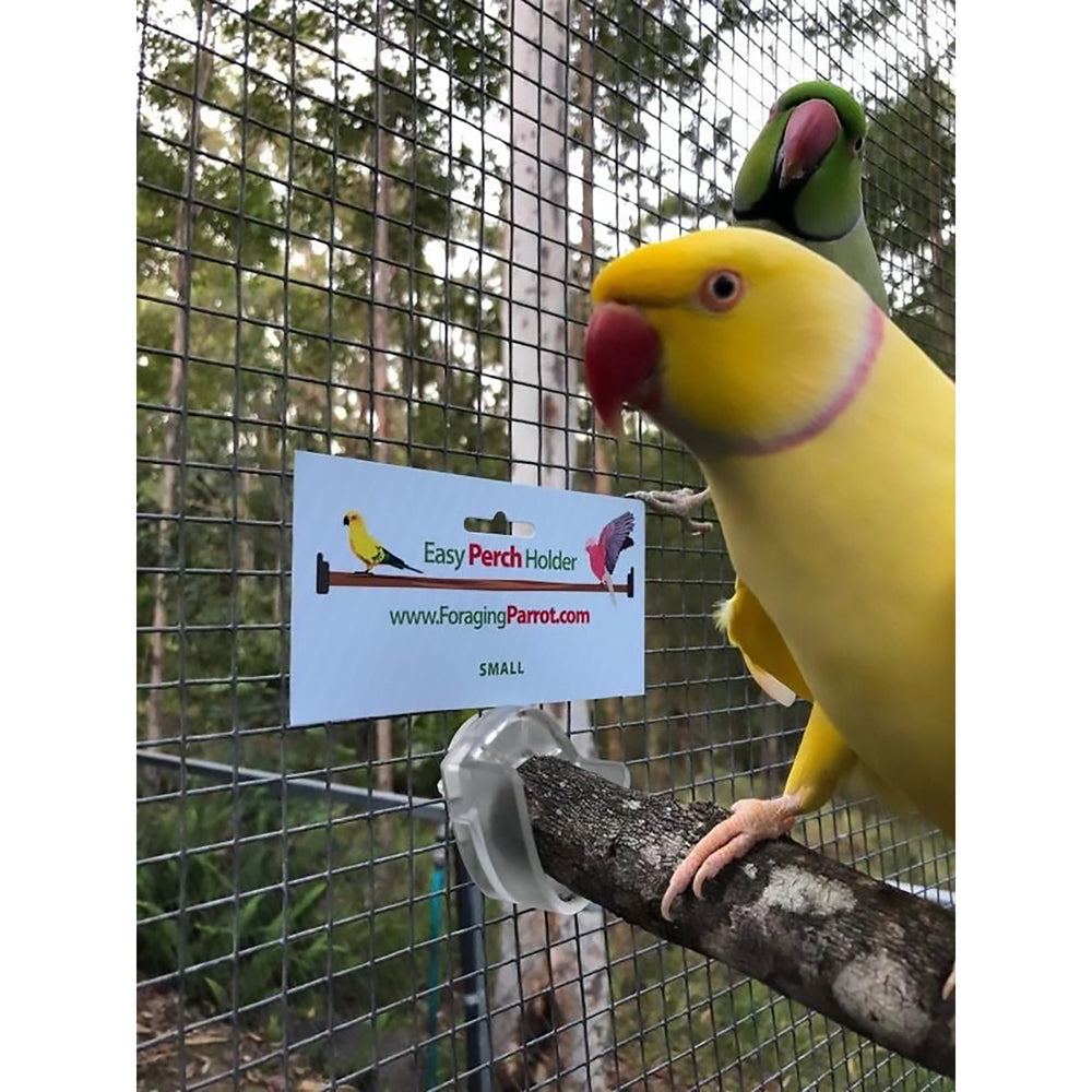 Foraging Parrot Easy Perch Holder Small - Perch-Holding Brackets for Bird Cages