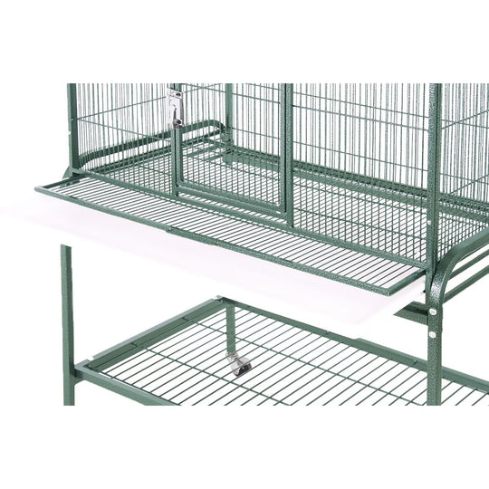 A&E Cage Company Flight Cage & Stand Green - 32” x 21” - Small Bird Enclosure #13221