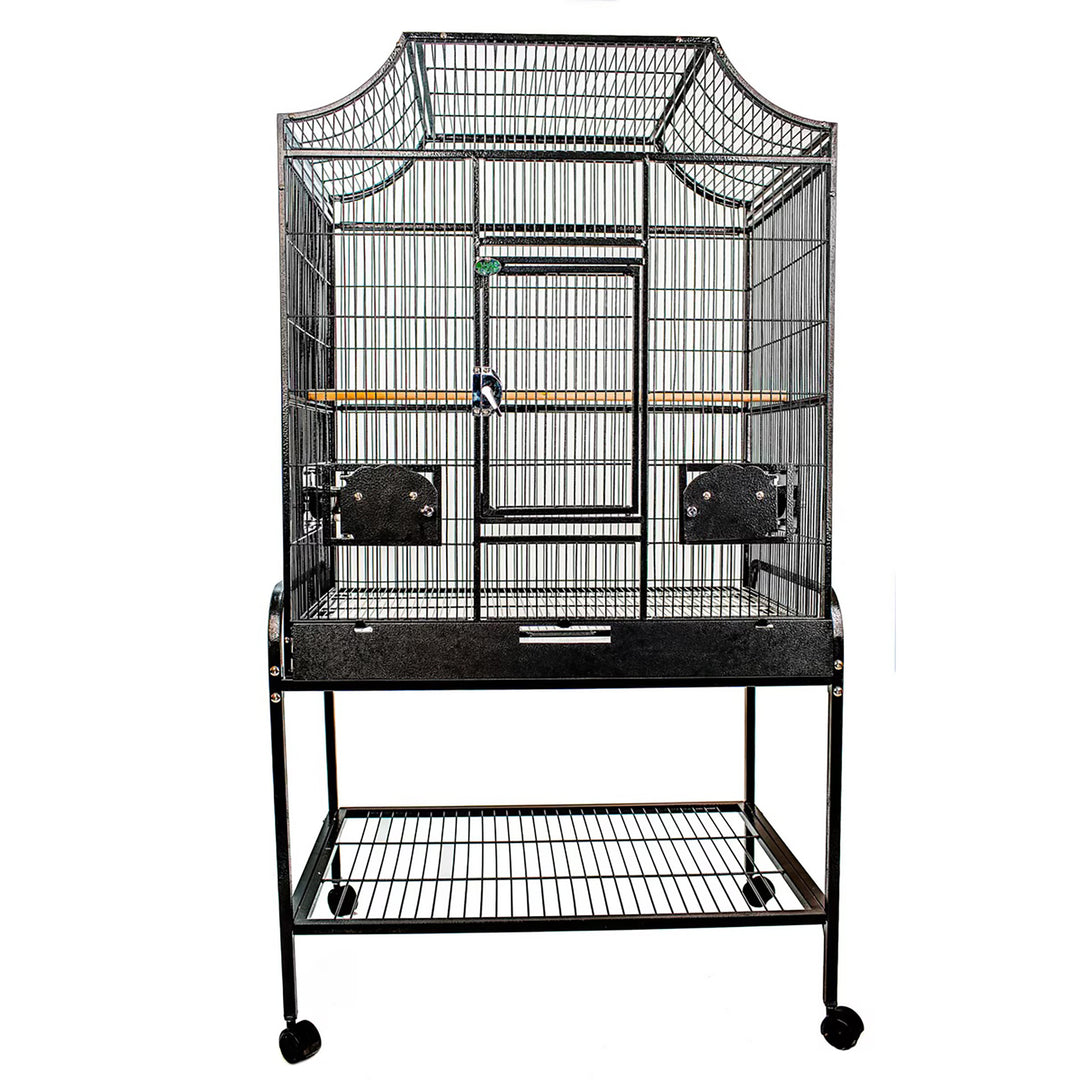 A&E Cage Company Elegant Flight Cage Black - 32” x 21” - Small Bird Enclosure #MA3221FL