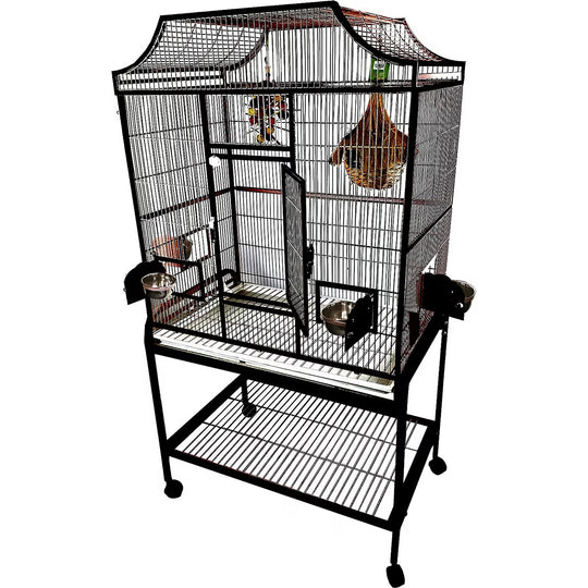A&E Cage Company Elegant Flight Cage Black - 32” x 21” - Small Bird Enclosure #MA3221FL