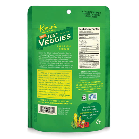 Karen's Naturals Premium Hot Just Veggies - 3oz