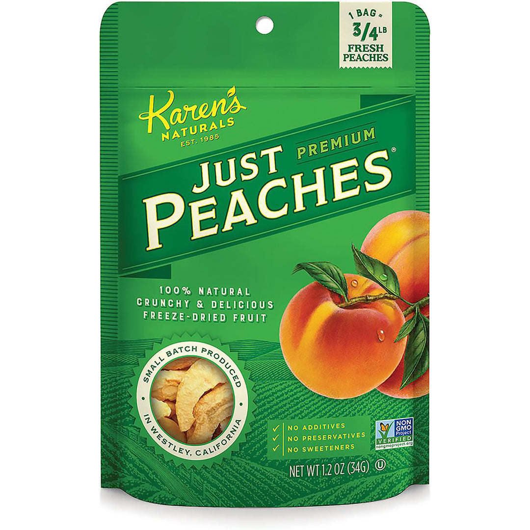Karen's Naturals Premium Just Peaches - Freeze-Dried Peaches 1.2oz
