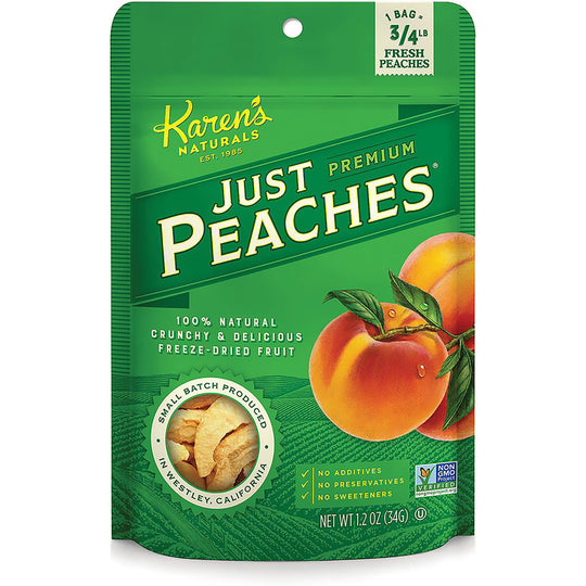 Karen's Naturals Premium Just Peaches - Freeze-Dried Peaches 1.2oz