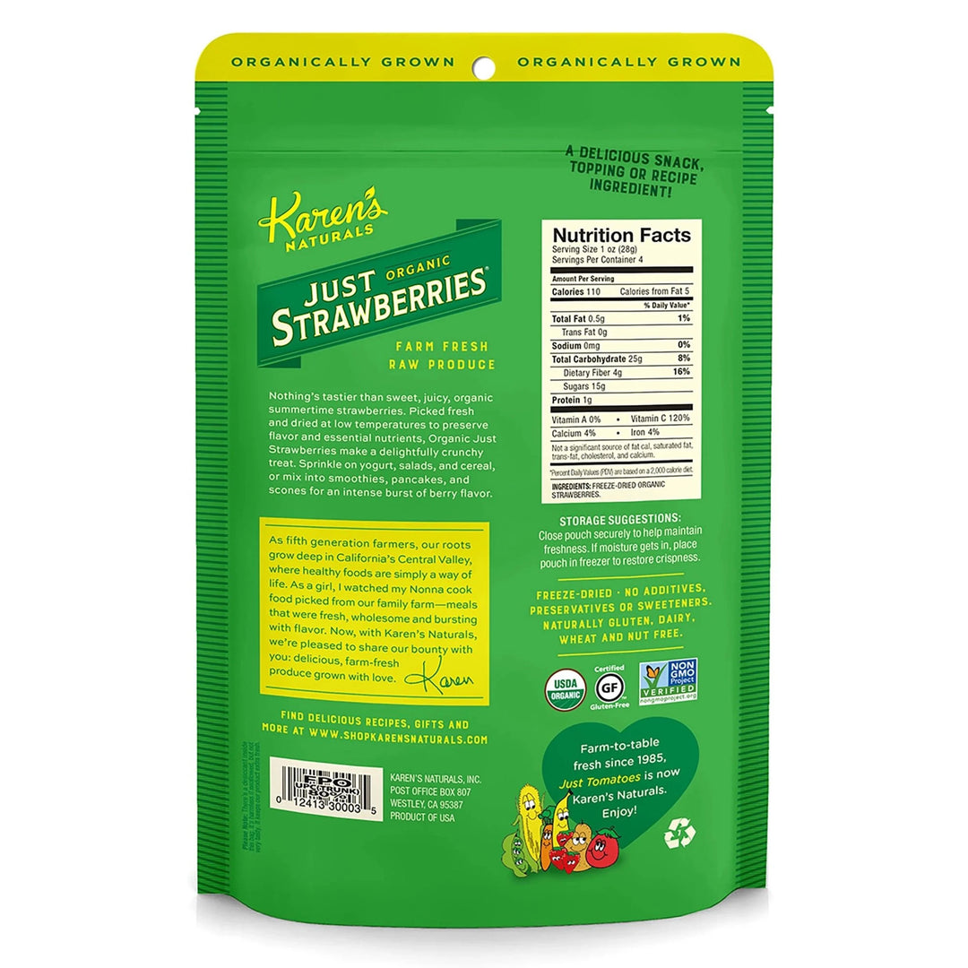 Karen's Naturals Organic Just Strawberries - 1.5 oz