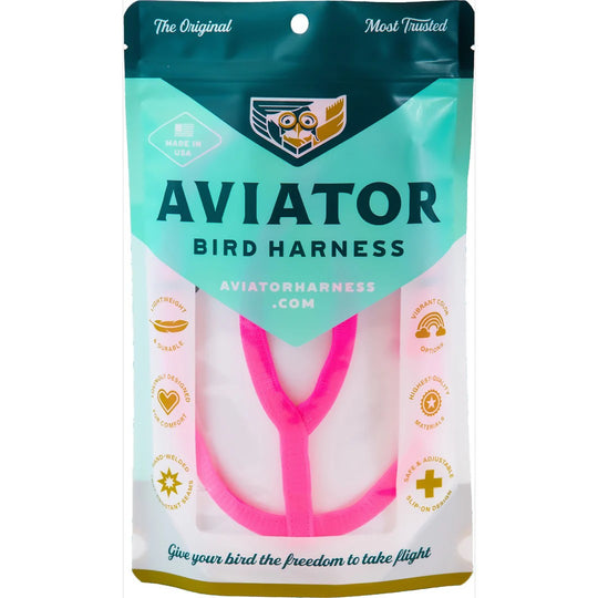 The Aviator Bird Harness And Leash - Pink - Medium