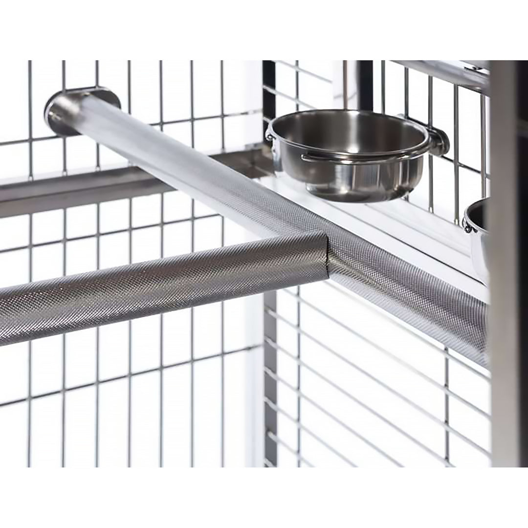 Prevue Pet Products Imperial Extra Large Stainless Bird Cage - 41 1/4” x 27 7/8” - Bird Enclosure #3457