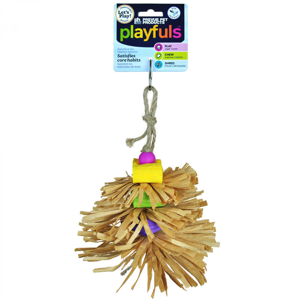 Prevue Pet Products Playfuls Raffia Fluff - Chew Bird Toy #11088