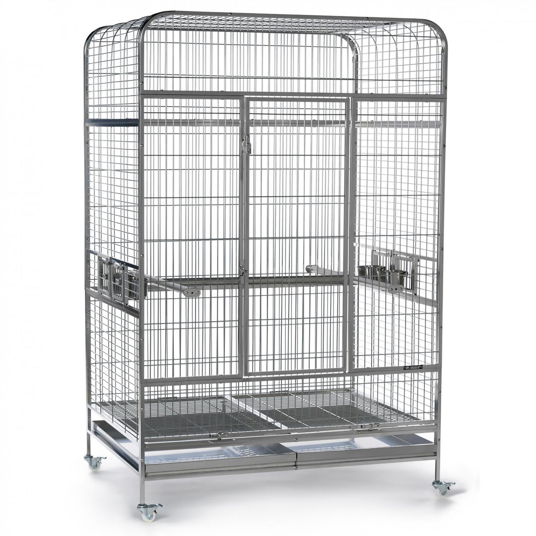 Prevue Pet Products Imperial XXL Stainless Steel Bird Cage - 49” x 38 1/2” - Bird Enclosure #3458