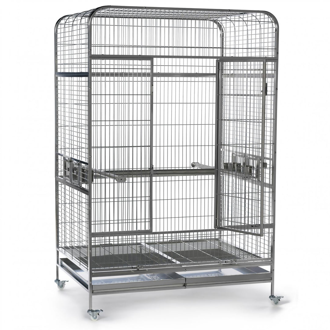 Prevue Pet Products Imperial XXL Stainless Steel Bird Cage - 49” x 38 1/2” - Bird Enclosure #3458