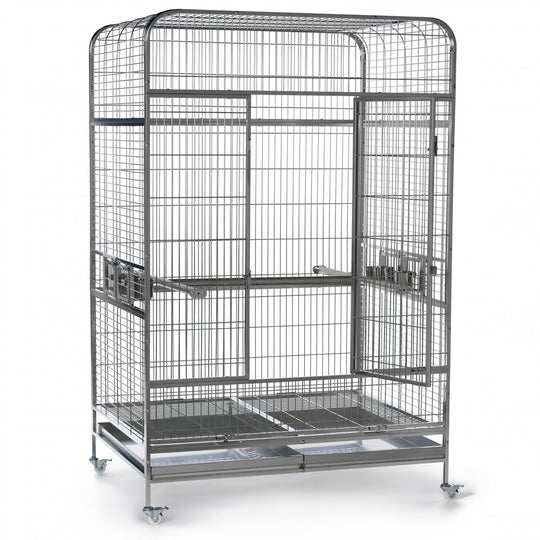 Prevue Pet Products Imperial XXL Stainless Steel Bird Cage - 49” x 38 1/2” - Bird Enclosure #3458