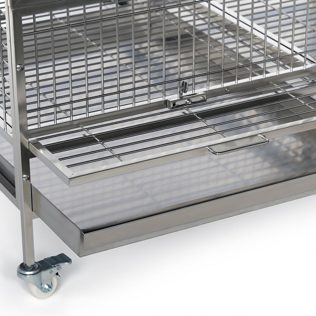 Prevue Pet Products Imperial XXL Stainless Steel Bird Cage - 49” x 38 1/2” - Bird Enclosure #3458
