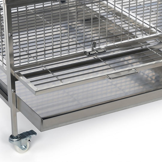Prevue Pet Products Imperial XXL Stainless Steel Bird Cage - 49” x 38 1/2” - Bird Enclosure #3458
