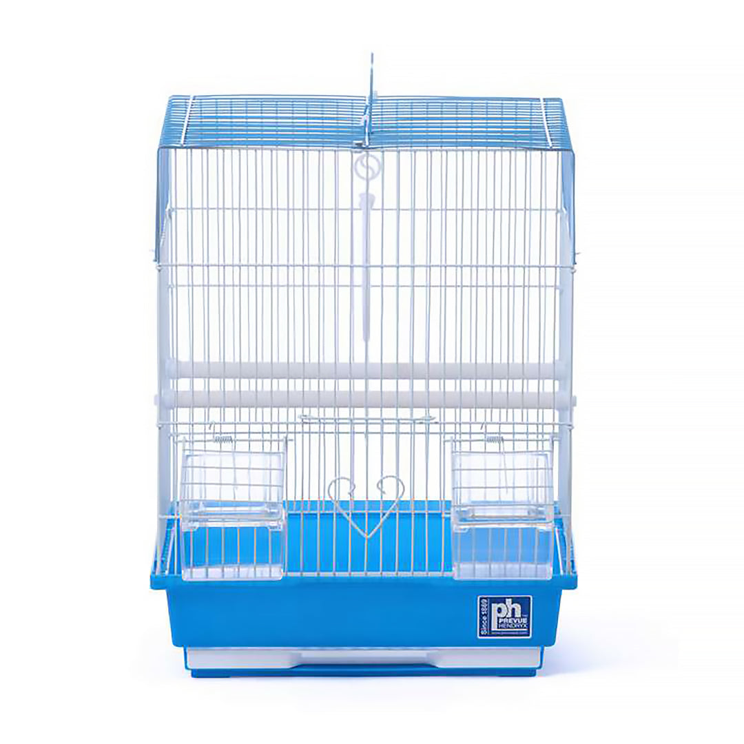 Prevue Pet Products Square Roof Travel Carrier Blue - 12” x 9” - Small Bird Carrier Cage #31600