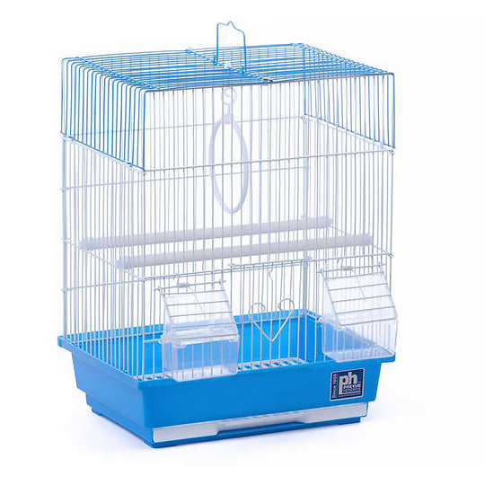 Prevue Pet Products Square Roof Travel Carrier Blue - 12” x 9” - Small Bird Carrier Cage #31600