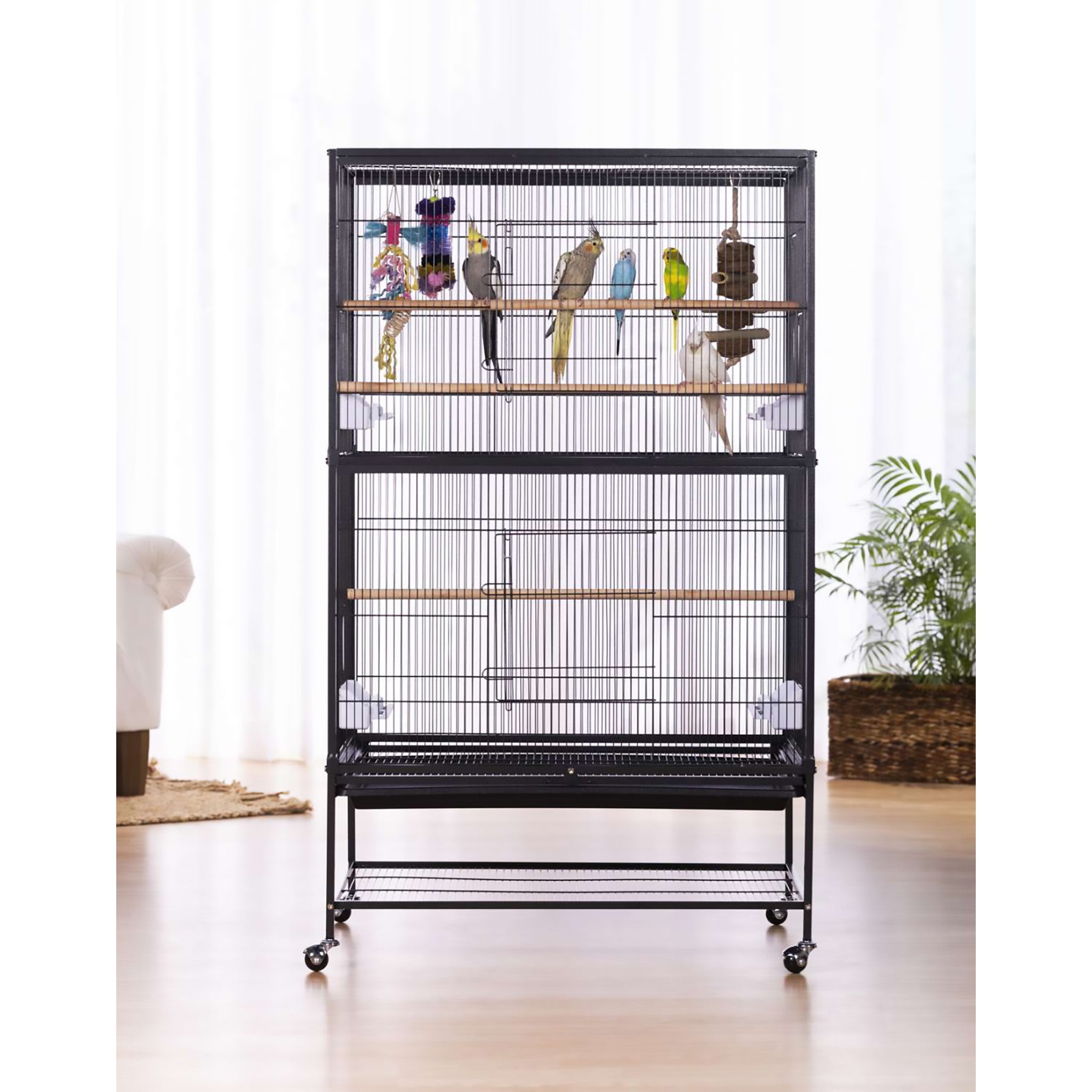Prevue Pet Products Flight Bird Cage Black - 31” x 21 1/2” - Small