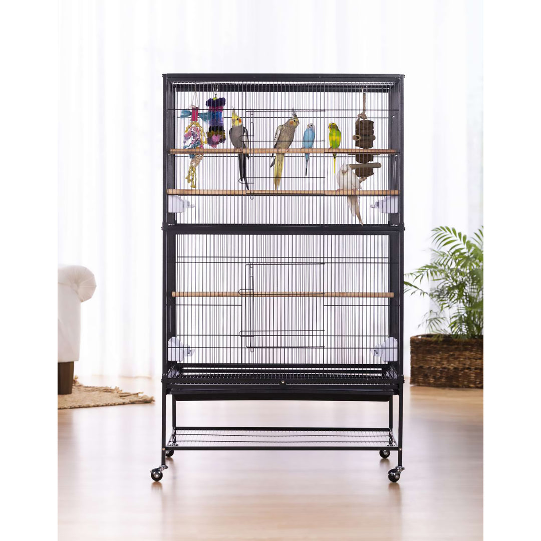 Prevue Pet Products Flight Bird Cage Black - 31” x 21 1/2” - Small Bird Enclosure #F040
