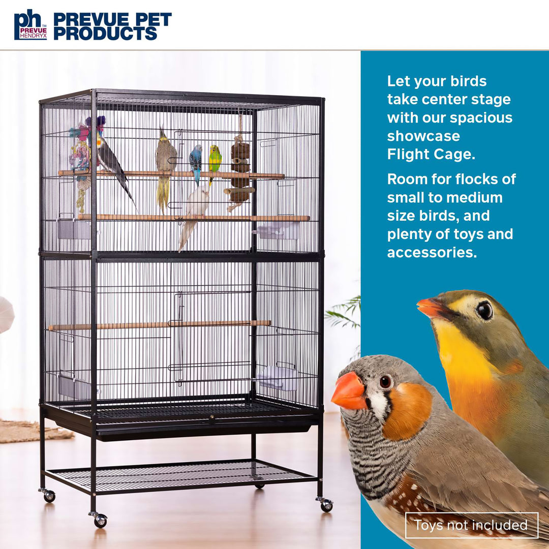 Prevue Pet Products Flight Bird Cage Black - 31” x 21 1/2” - Small Bird Enclosure #F040