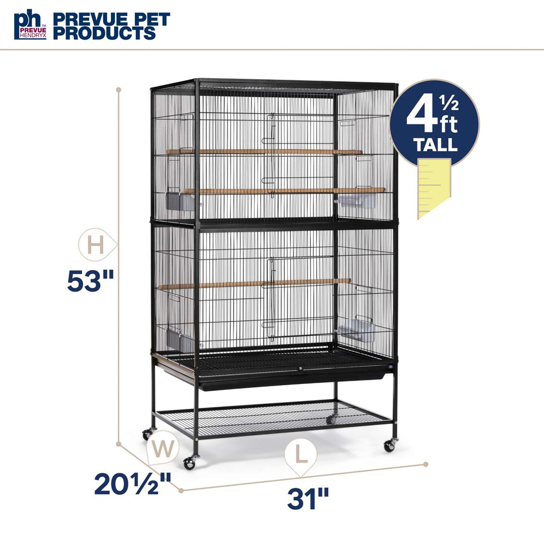 Prevue Pet Products Flight Bird Cage Black - 31” x 21 1/2” - Small Bird Enclosure #F040