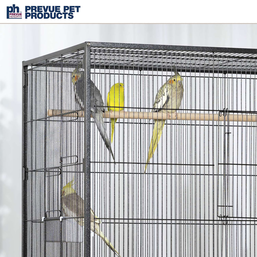 Prevue Pet Products Large Flight Bird Cage Black - 37” x 23” - Small Parrot Enclosure #F050
