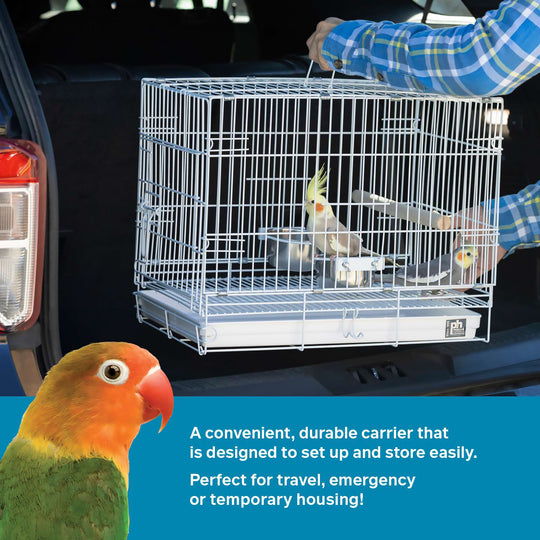Prevue Pet Products Travel Cage White - Medium Bird Carrier #1305