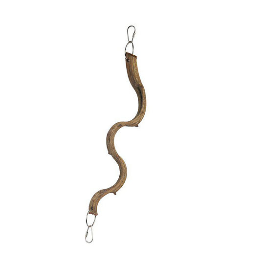 Prevue Pet Products 14" Wacky Wood Vertical Hanging Perch - Curved Natural Bird Perch #62395