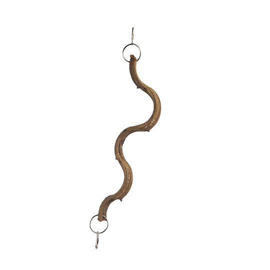 Prevue Pet Products 14" Wacky Wood Vertical Hanging Perch - Curved Natural Bird Perch #62395