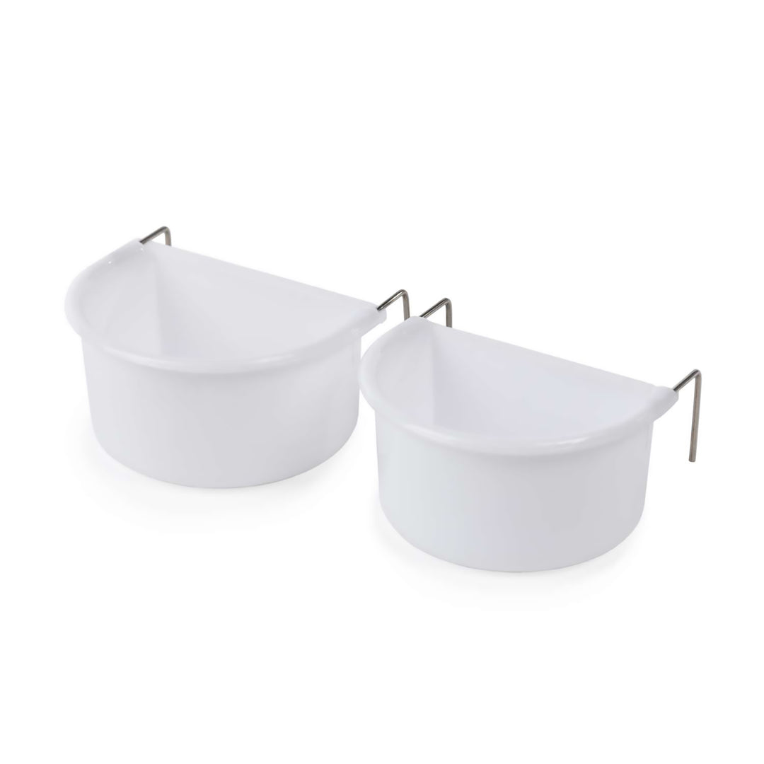 Prevue Pet Products Large Hanging Cup 2 Pack - Universal Half-Round Bird Cage Food Dishes #1182