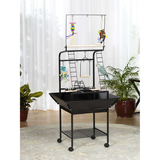 Prevue Pet Products Small Parrot Playstand - Gym Activity Center Bird Stand #3181