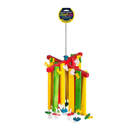 Prevue Pet Products Bodacious Bites Wood Chimes - Chew Bird Toy #60948