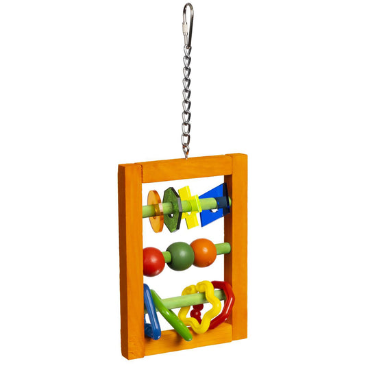 Prevue Pet Products Bodacious Bites Playfuls Abacus - Interactive Chew & Foot Bird Toy #60954