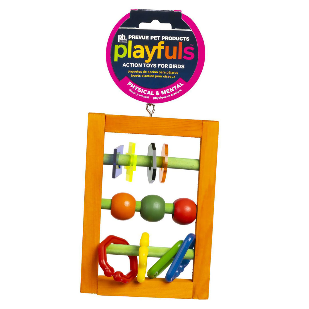 Prevue Pet Products Bodacious Bites Playfuls Abacus - Interactive Chew & Foot Bird Toy #60954
