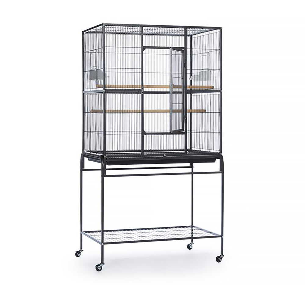 Prevue Pet Products Flight Cage with Stand Black - 31” x 20 1/2” - Small Bird Enclosure #F046