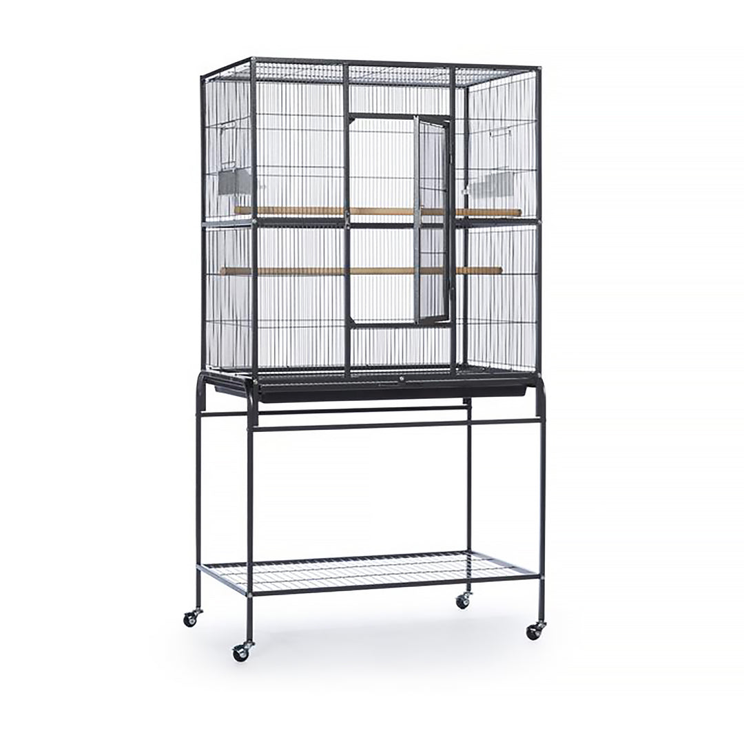 Prevue Pet Products Flight Cage with Stand Black - 31” x 20 1/2” - Small Bird Enclosure #F046