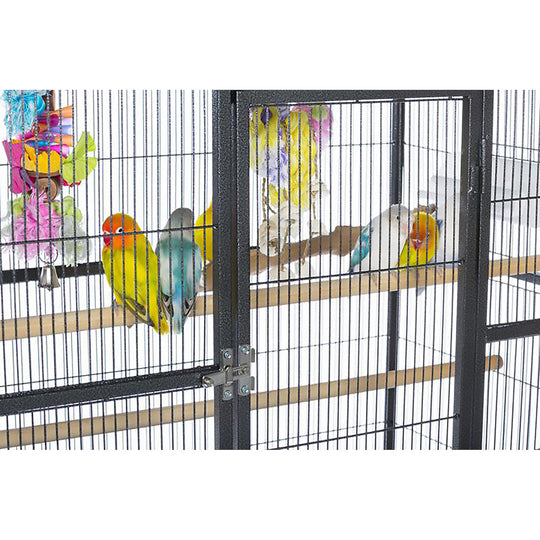 Prevue Pet Products Flight Cage with Stand Black - 31” x 20 1/2” - Small Bird Enclosure #F046