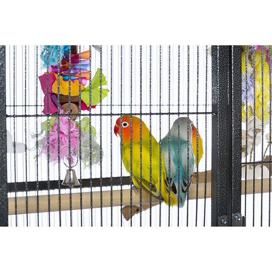 Prevue Pet Products Flight Cage with Stand Black - 31” x 20 1/2” - Small Bird Enclosure #F046