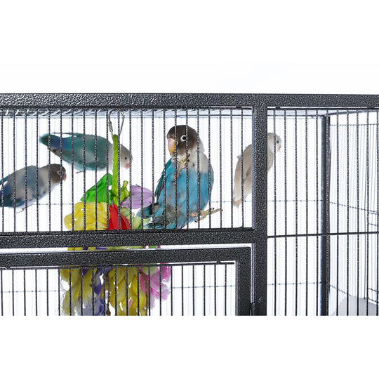 Prevue Pet Products Flight Cage with Stand Black - 31” x 20 1/2” - Small Bird Enclosure #F046