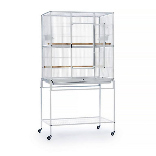 Prevue Pet Products Flight Cage with Stand White - 31” x 20 1/2” - Small Bird Enclosure #F047