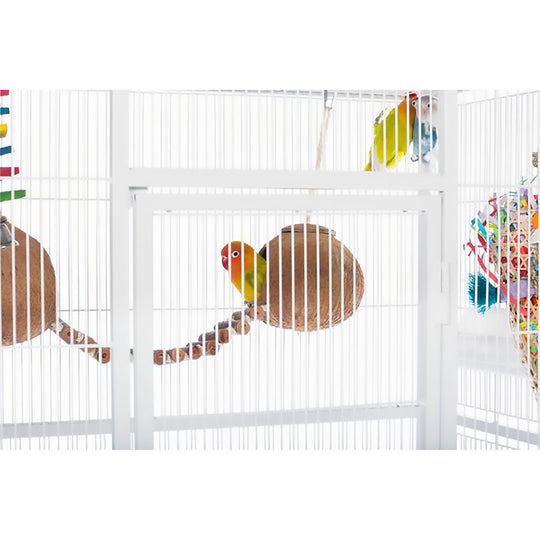 Prevue Pet Products Flight Cage with Stand White - 31” x 20 1/2” - Small Bird Enclosure #F047