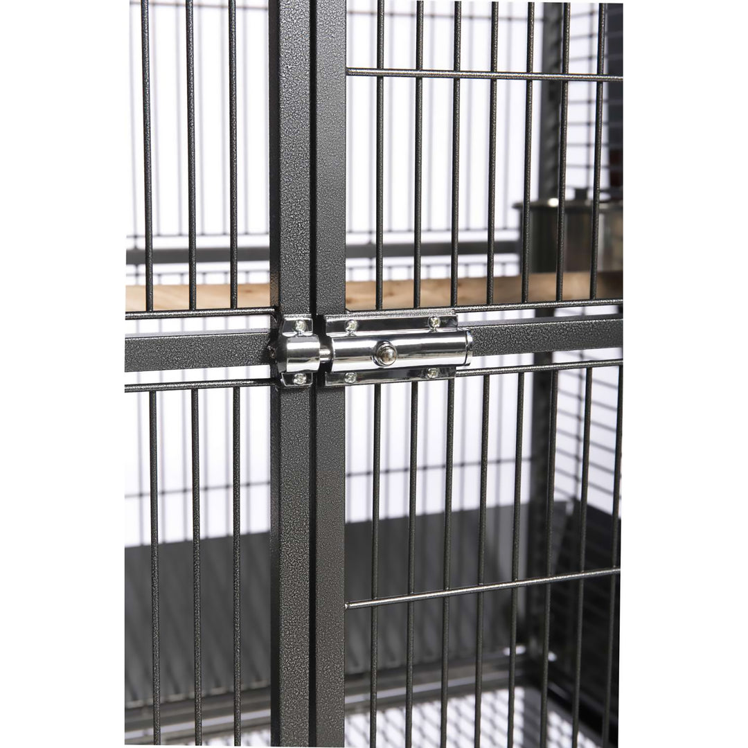 Prevue Pet Products Playtop Bird Home Black - 24” x 22” - Parrot Enclosure #3152BLK