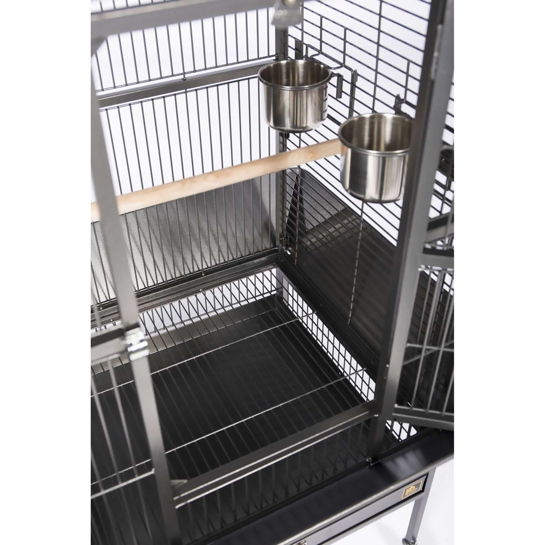 Prevue Pet Products Playtop Bird Home Black - 24” x 22” - Parrot Enclosure #3152BLK