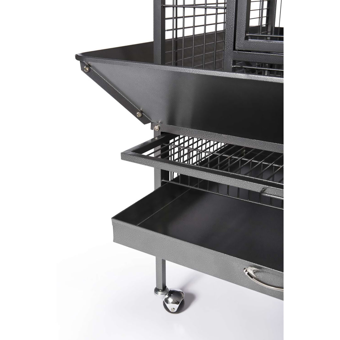 Prevue Pet Products Playtop Bird Home Black - 24” x 22” - Parrot Enclosure #3152BLK
