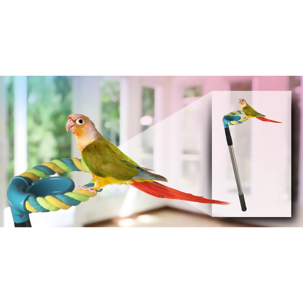 PerchPal Bird Training Perch - Telescoping Retrieval Parrot Perch